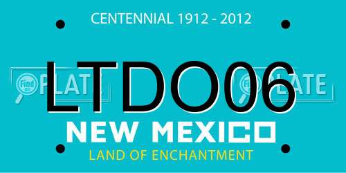 LTDO06 New Mexico License Plate