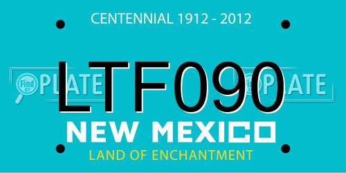 LTF090 New Mexico License Plate