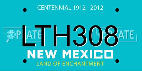 LTH308 New Mexico License Plate
