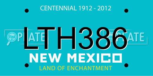 LTH386 New Mexico License Plate