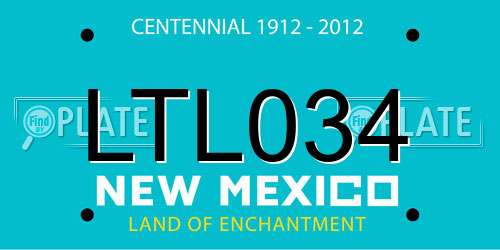 LTL034 New Mexico License Plate