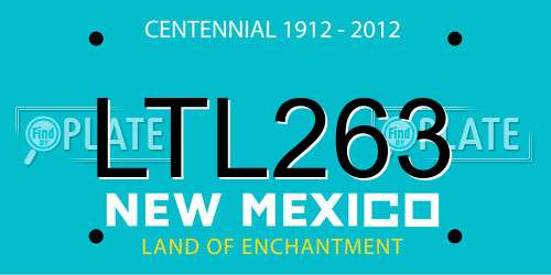 LTL263 New Mexico License Plate