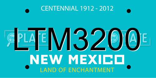 LTM3200 New Mexico License Plate