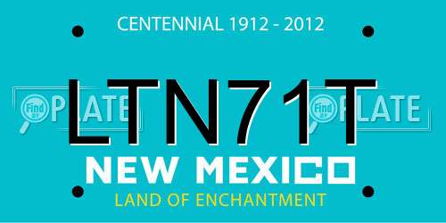 LTN71T New Mexico License Plate