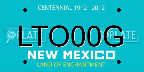 LTO00G New Mexico License Plate