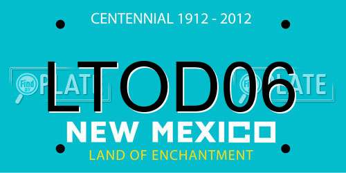 LTOD06 New Mexico License Plate