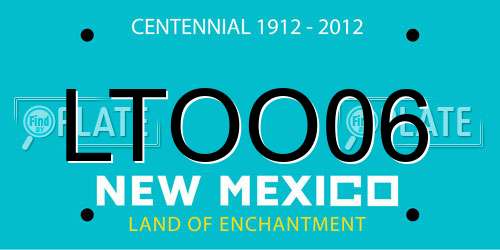 LTOO06 New Mexico License Plate