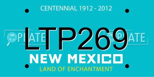 LTP269 New Mexico License Plate