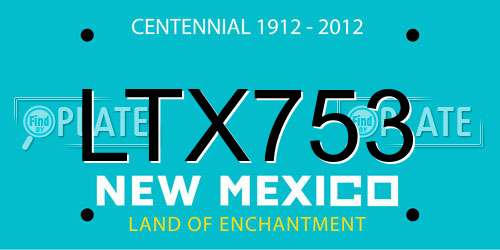 LTX753 New Mexico License Plate