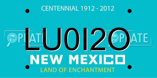 LU0I2O New Mexico License Plate