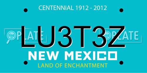 LU3T3Z New Mexico License Plate