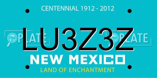 LU3Z3Z New Mexico License Plate