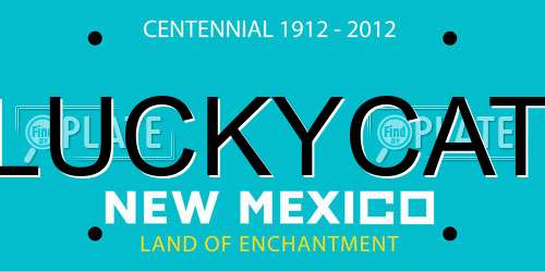 LUCKYCAT New Mexico License Plate