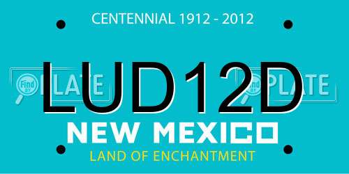 LUD12D New Mexico License Plate