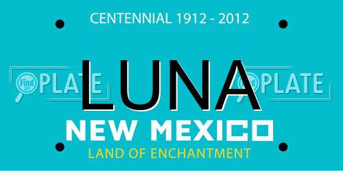 LUNA New Mexico License Plate