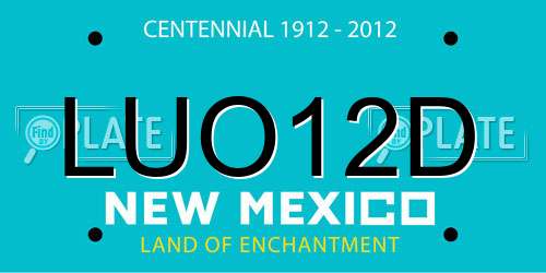 LUO12D New Mexico License Plate