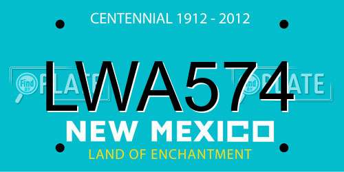LWA574 New Mexico License Plate
