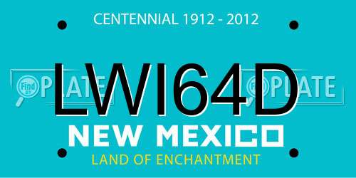 LWI64D New Mexico License Plate