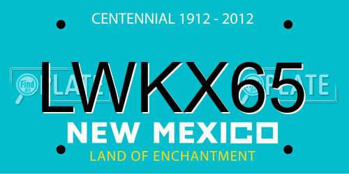 LWKX65 New Mexico License Plate