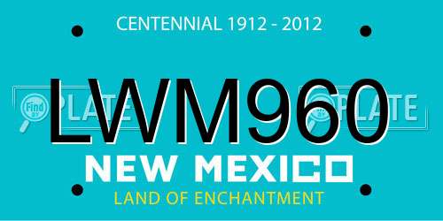 LWM960 New Mexico License Plate