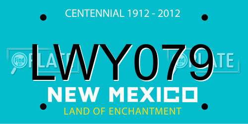 LWY079 New Mexico License Plate