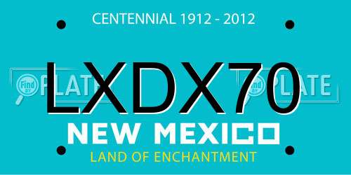 LXDX70 New Mexico License Plate