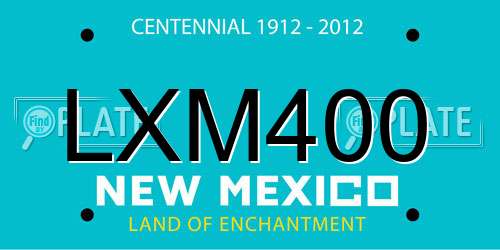 LXM400 New Mexico License Plate