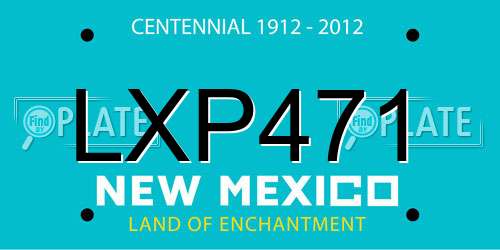 LXP471 New Mexico License Plate