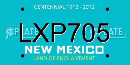 LXP705 New Mexico License Plate
