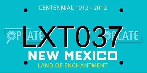LXT037 New Mexico License Plate