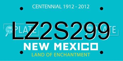 LZ2S299 New Mexico License Plate