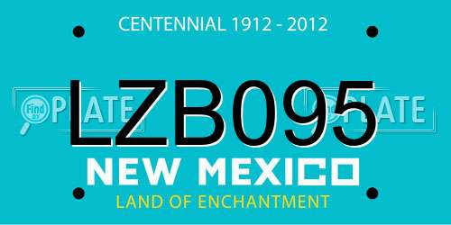 LZB095 New Mexico License Plate