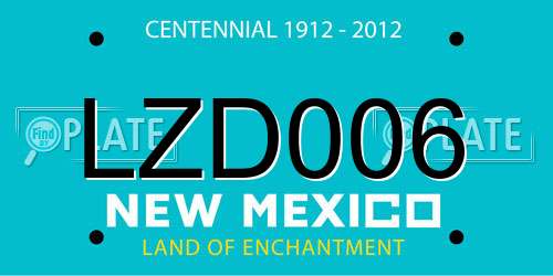 LZD006 New Mexico License Plate