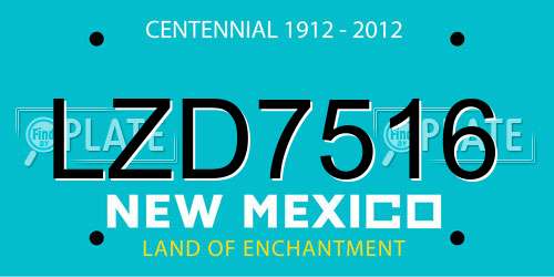 LZD7516 New Mexico License Plate