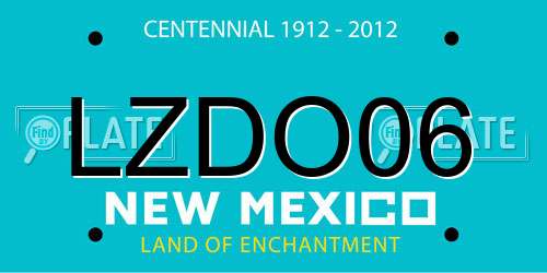 LZDO06 New Mexico License Plate