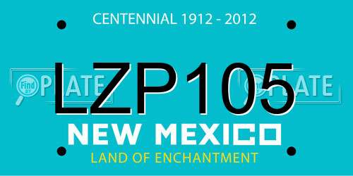 LZP105 New Mexico License Plate