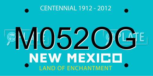 M052OG New Mexico License Plate