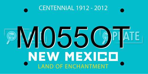 M055OT New Mexico License Plate