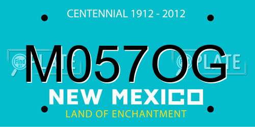 M057OG New Mexico License Plate