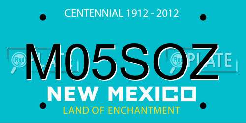 M05SOZ New Mexico License Plate