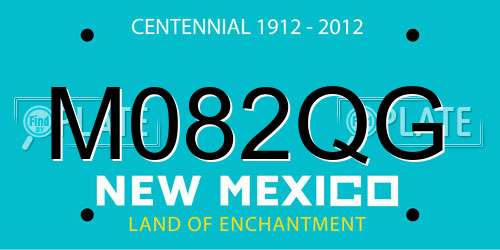 M082QG New Mexico License Plate
