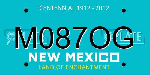M087OG New Mexico License Plate