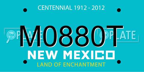 M0880T New Mexico License Plate