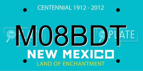 M08BDT New Mexico License Plate