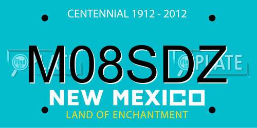 M08SDZ New Mexico License Plate