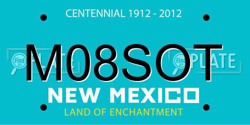 M08SOT New Mexico License Plate