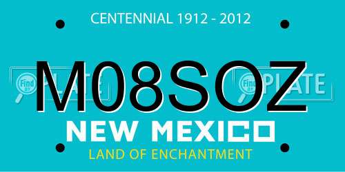 M08SOZ New Mexico License Plate