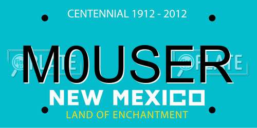 M0USER New Mexico License Plate