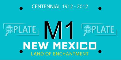 M1 New Mexico License Plate