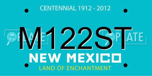 M122ST New Mexico License Plate